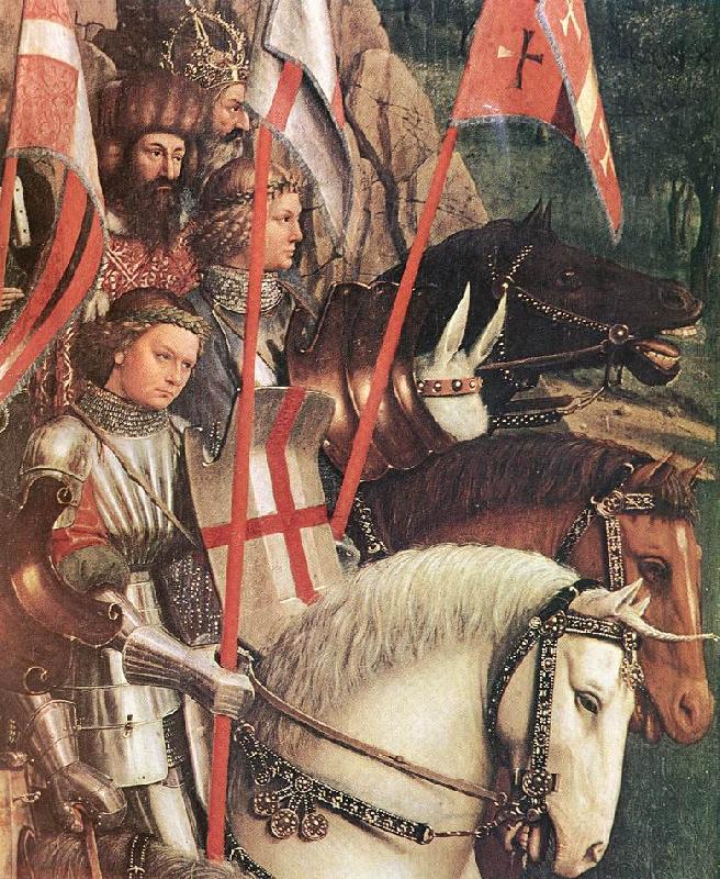 EYCK, Jan van The Soldiers of Christ (detail) oil painting picture
